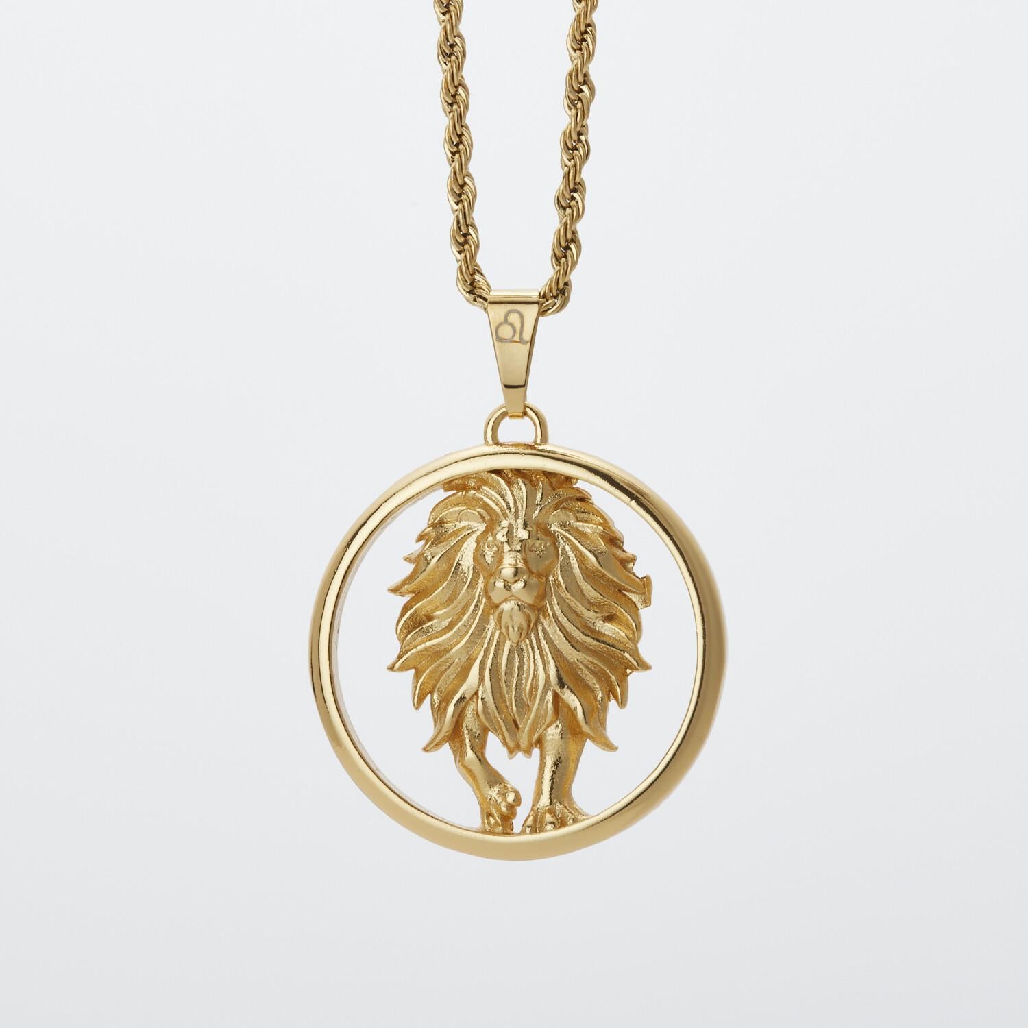 Eternally Leo (July 23 – August 22) 

The Eternal Zodiac “Leo” Pendant features the symbol of the lion. Leo is a fire sign—ruled by the Sun—and those born under this sign often have a bold nature and an outgoing personality. Leos are determined