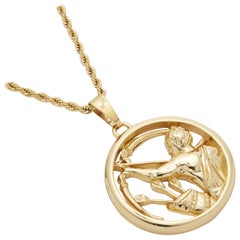 Eternally Sagittarius, Pendant Necklace Dipped in 24k Gold