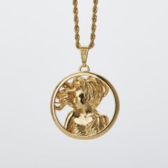 Eternally Virgo, Pendant Necklace Dipped in 24k Gold