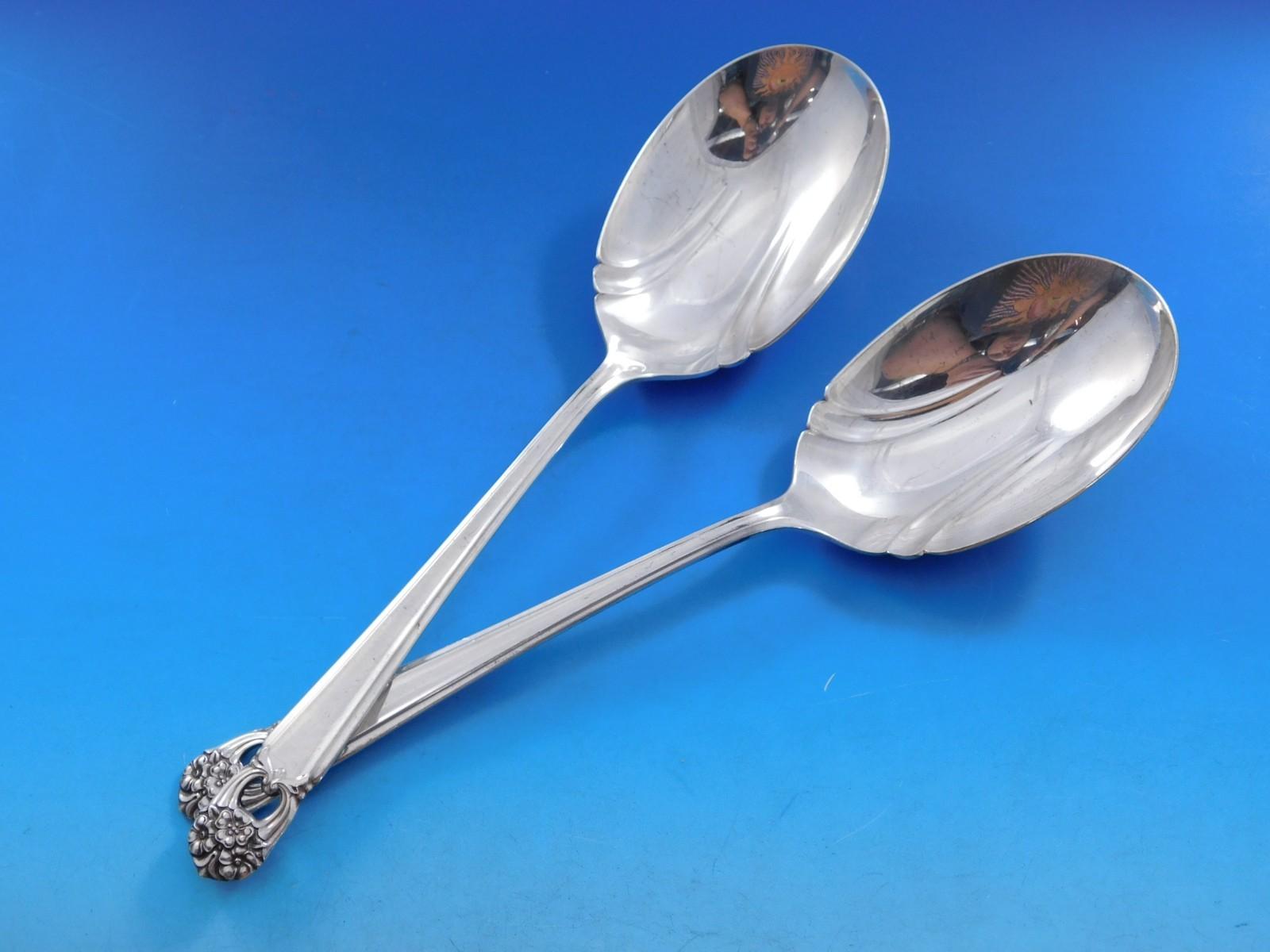 Eternally Yours by 1847 Rogers Silverplate Flatware Set for 12 Service 78 pcs In Excellent Condition For Sale In Big Bend, WI