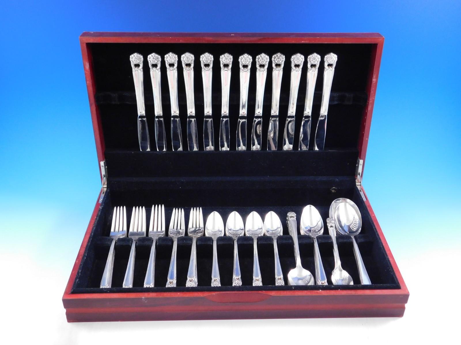 Eternally Yours by 1847 Rogers Silverplate Flatware Set for 12 Service 78 pcs For Sale 3