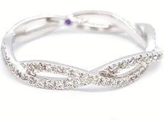 Bague Etername Entrelacs en or blanc et diamants