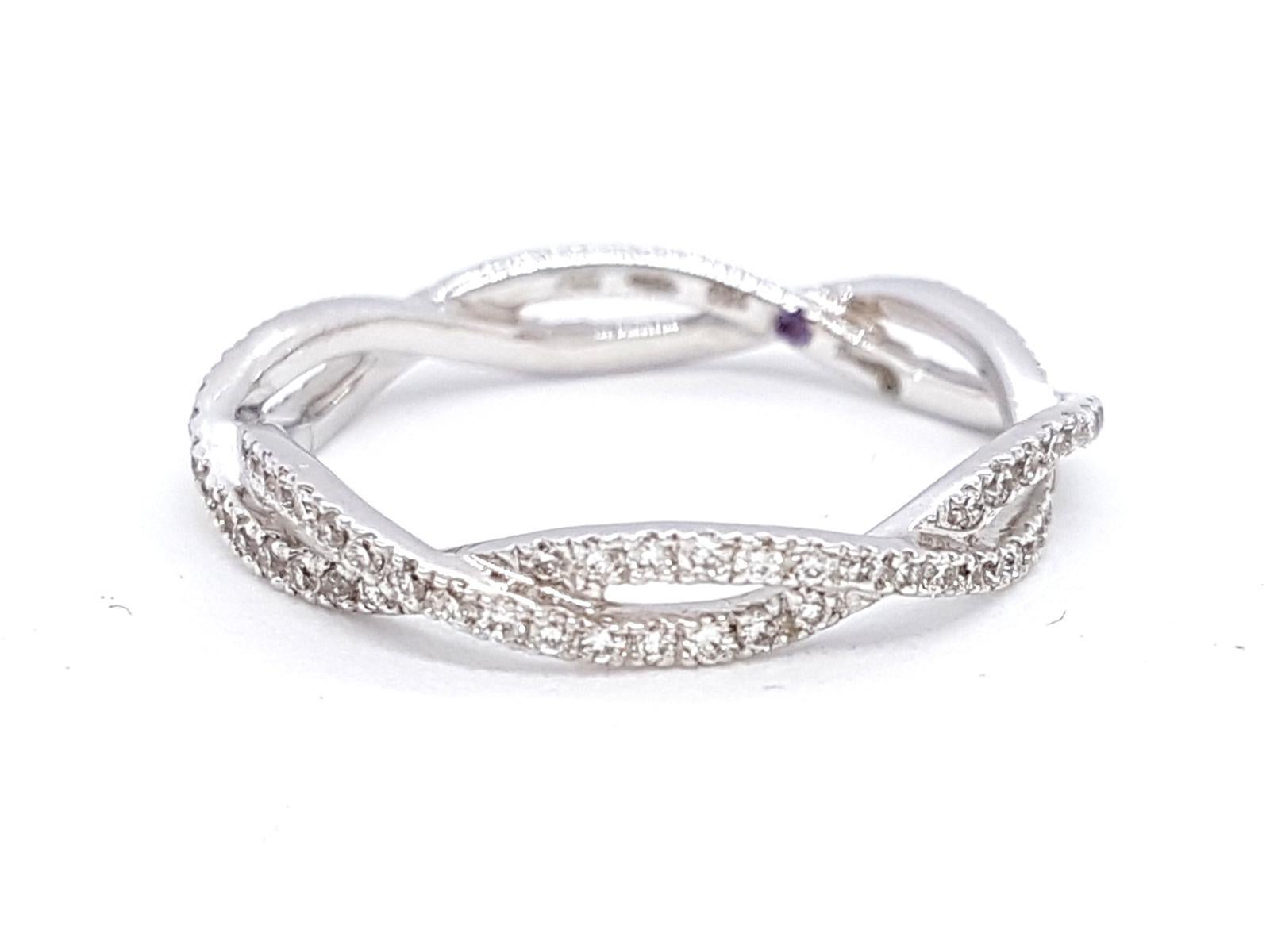 Women's Etername Ring Entrelacs White Gold Diamond For Sale