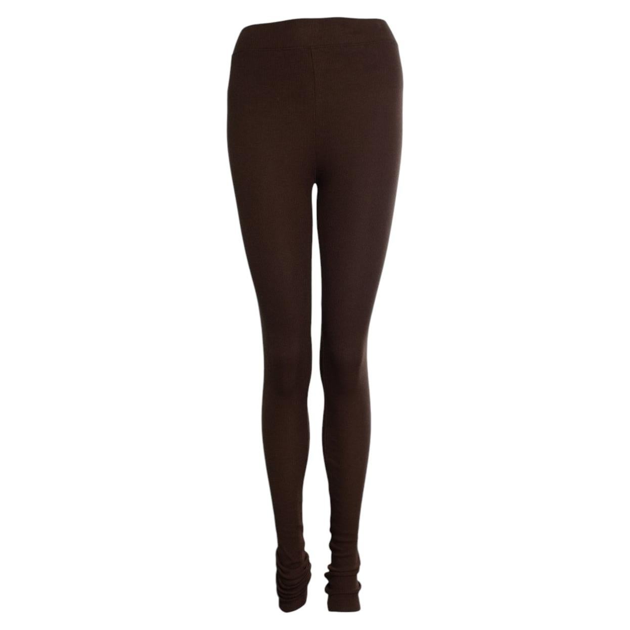 Eterne, Legging de canalé en marrón