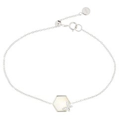 Bracelet Eternelle Diamant Nacre Or Blanc pour Elle