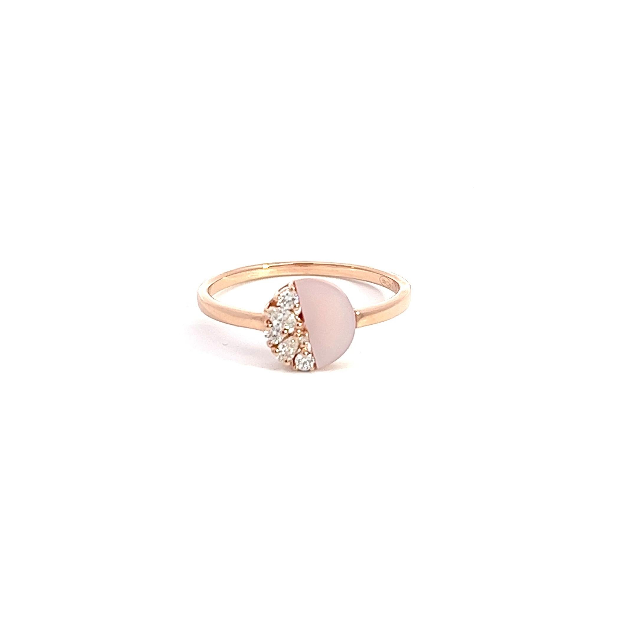 Boucles d'oreilles Eternelle Diamant Nacre Or Rose pour Elle Neuf - En vente à Montreux, CH