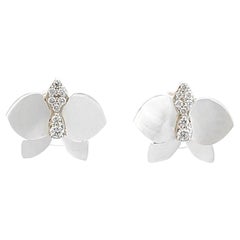 Eternelle Orchid Earrings Mother of Pearl White Gold for Her