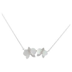 Eternelle Orchid Necklace Mother Of Pearl Diamond White Gold for Her