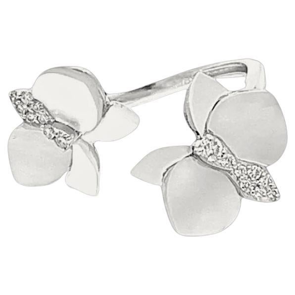 Eternelle Orchid Ring Mother of Pearl 14K White Gold for Her For Sale