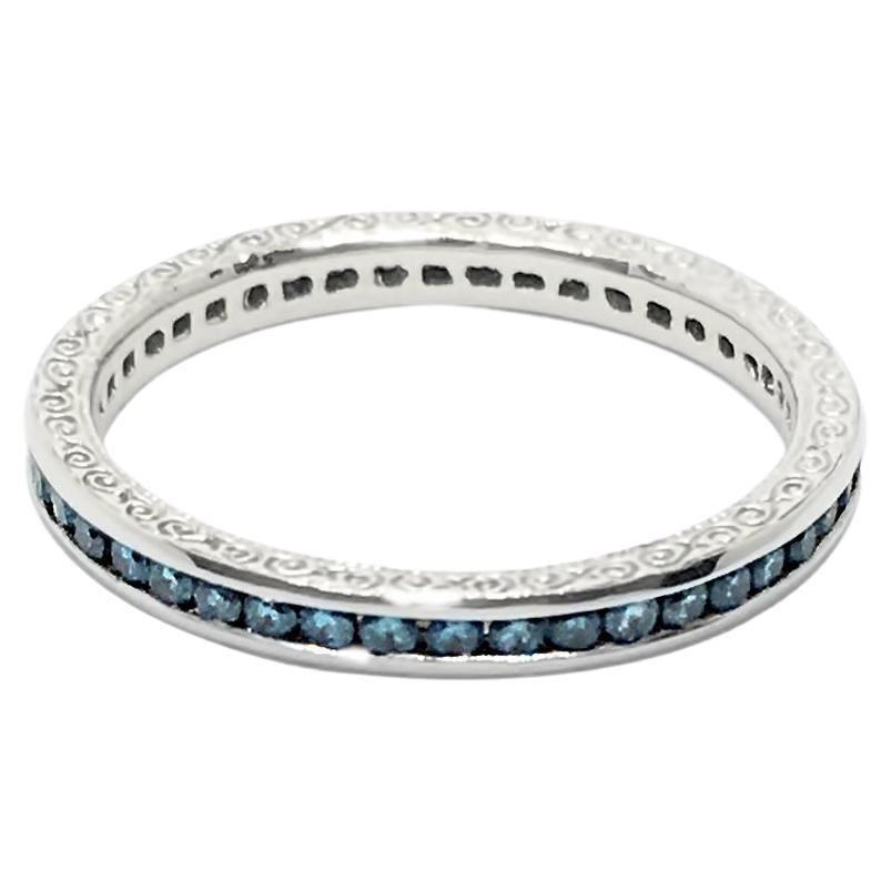 Celebrate eternal love and cherished moments with our Eternity Band in 14k White Gold featuring Blue Sapphires. This exquisite ring encapsulates the beauty of a never-ending journey.

Crafted with meticulous attention to detail, this limited edition
