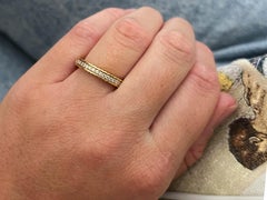 Anello dell'eternità con diamante in oro rosa massiccio 18k