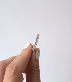 Eternity Band Faux Diamond 18Kt White Gold-Filled Setting