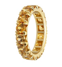 Eternity Band in 18K Yellow Gold with Yellow Sapphires