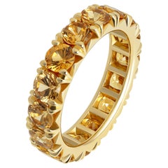 Eternity Band in 18K Yellow Gold with Yellow Sapphires