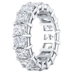 Eternity Band in Platinum with Radiant Cut Diamonds.  D11.11ct.t.w.