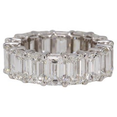 Eternity Band w/ GIA Certified E-G/VVS1-VS2 Emerald Cut Diamonds. D11.87ct.t.w.