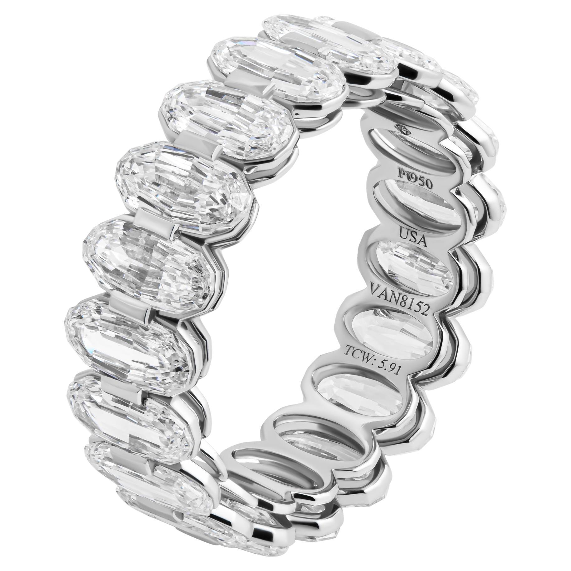 Eternity Band Movaliza with Moval Diamonds For Sale