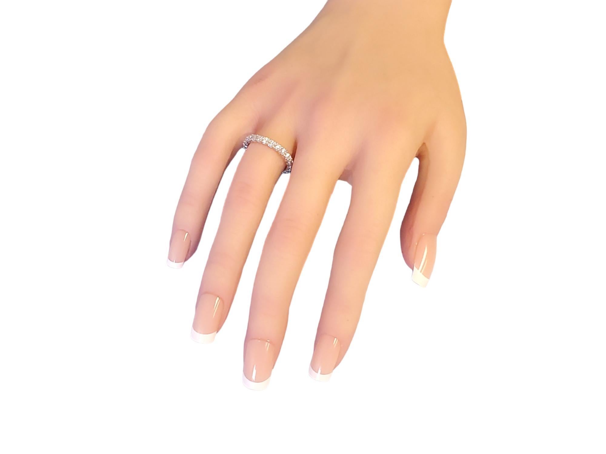 Eternity Band Platinum Diamond 1.14tcw White VS Diamonds Unworn For Sale 1