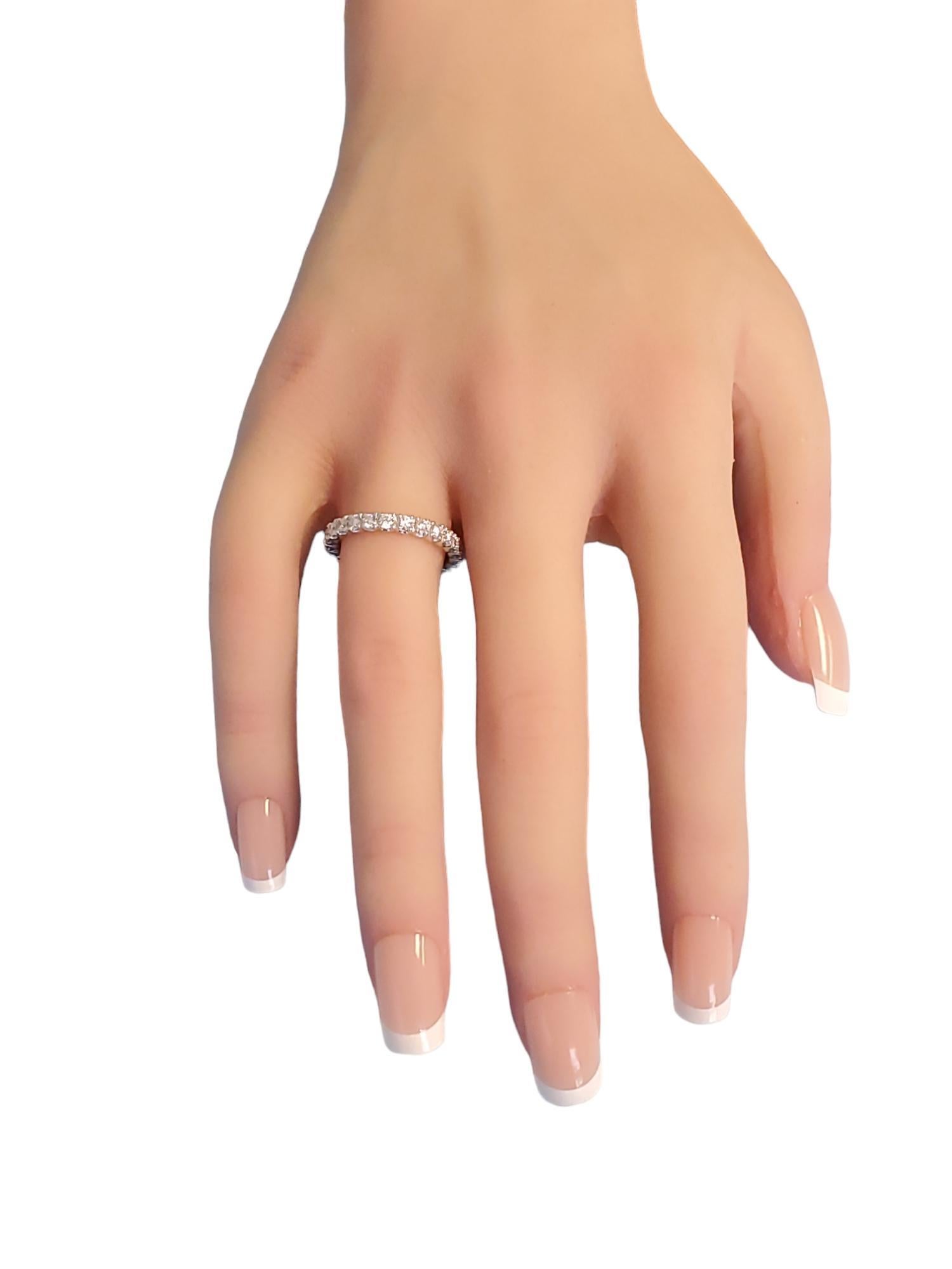 Eternity Band Platinum Diamond 1.14tcw White VS Diamonds Unworn For Sale 2