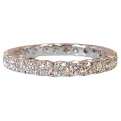 Eternity-Ring Platin Diamant 1,14tcw Weiß VS Diamanten Ungetragen