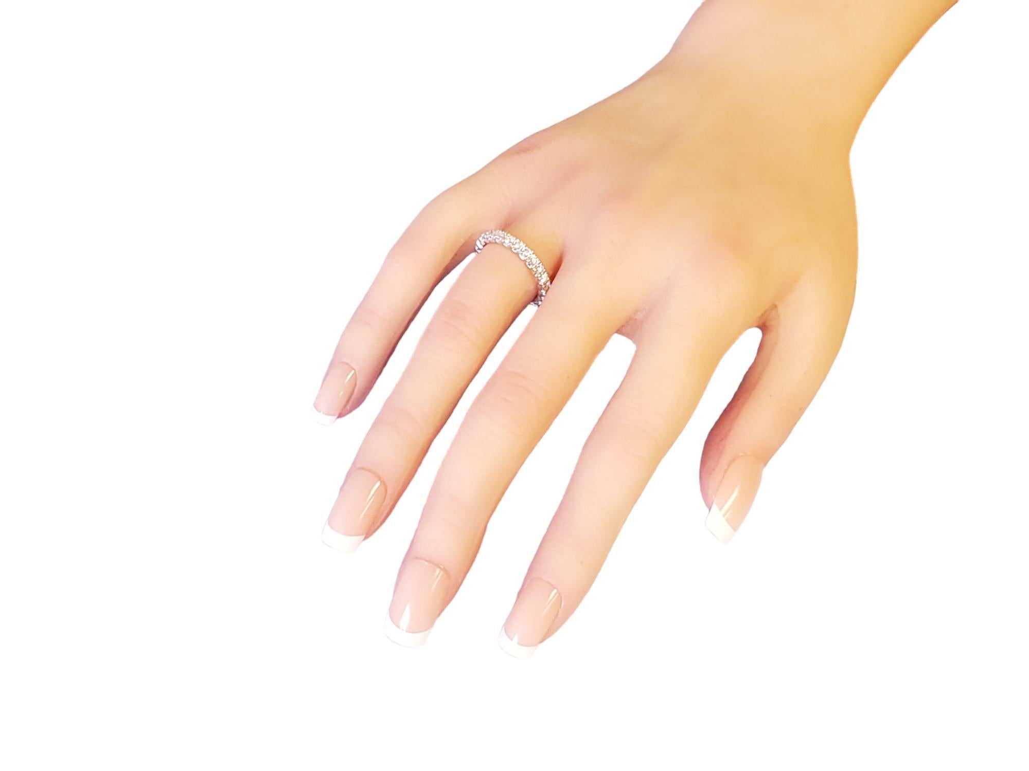 Women's Eternity Band Platinum Diamond 1.18tcw White VS Diamonds Unworn For Sale