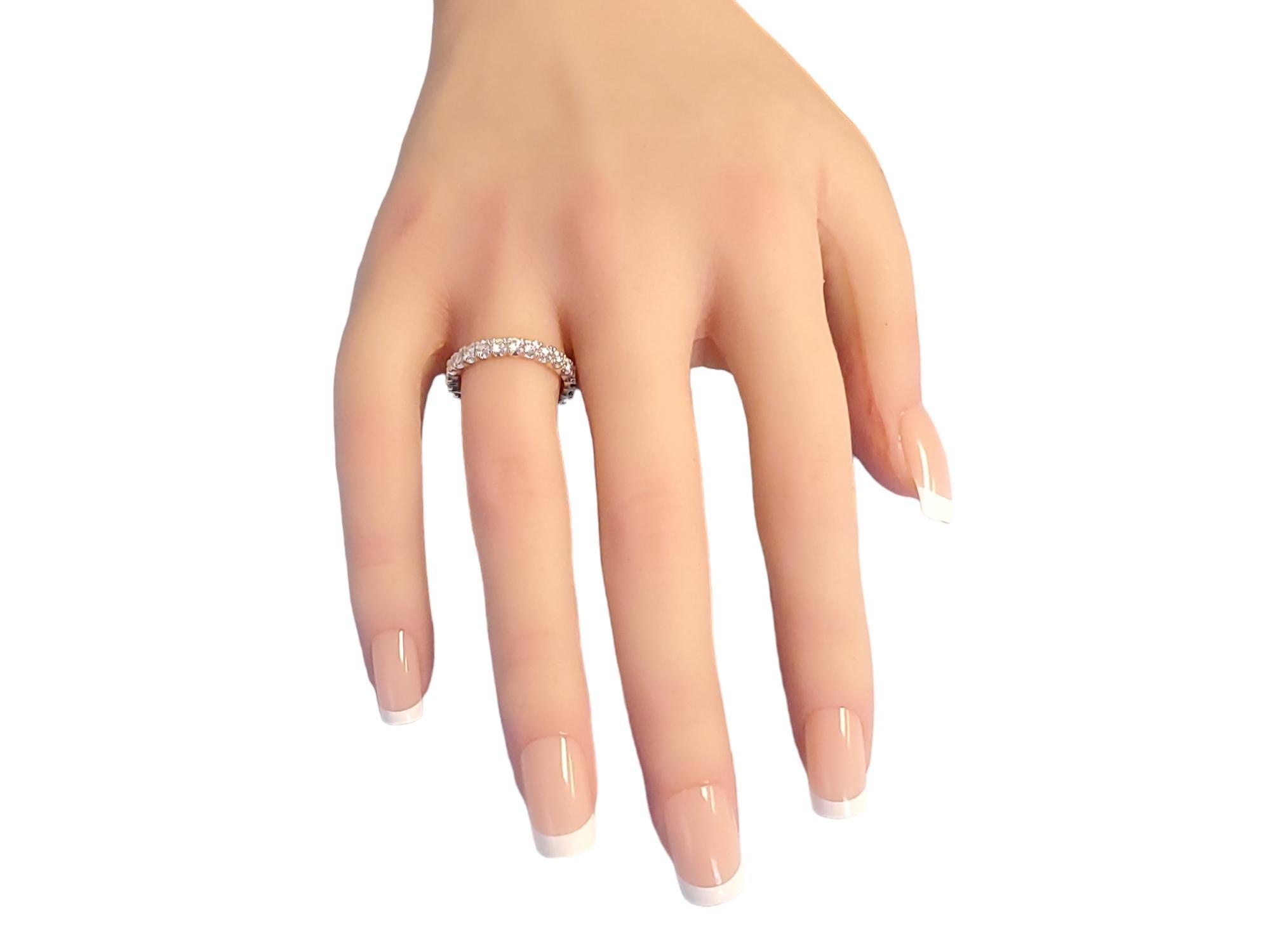 Eternity Band Platinum Diamond 1.18tcw White VS Diamonds Unworn For Sale 1