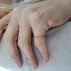 Eternity Band Ring In .950 Platinum With 56 Natural Yellow Canary Diamonds