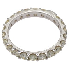 Eternity Band Ring with Round Diamonds 1.72 Carat in White Gold