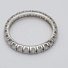 Eternity Band Ring with Round Diamonds 1.90 Carat in 18 KWhite Gold