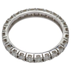 Eternity Band Ring with Round Diamonds 1.90 Carat in 18 KWhite Gold