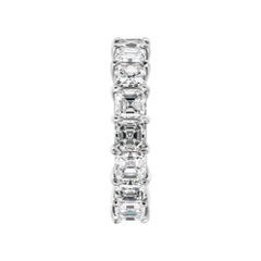 Eternity Band with 5.75 Carat Asscher Cut Diamonds