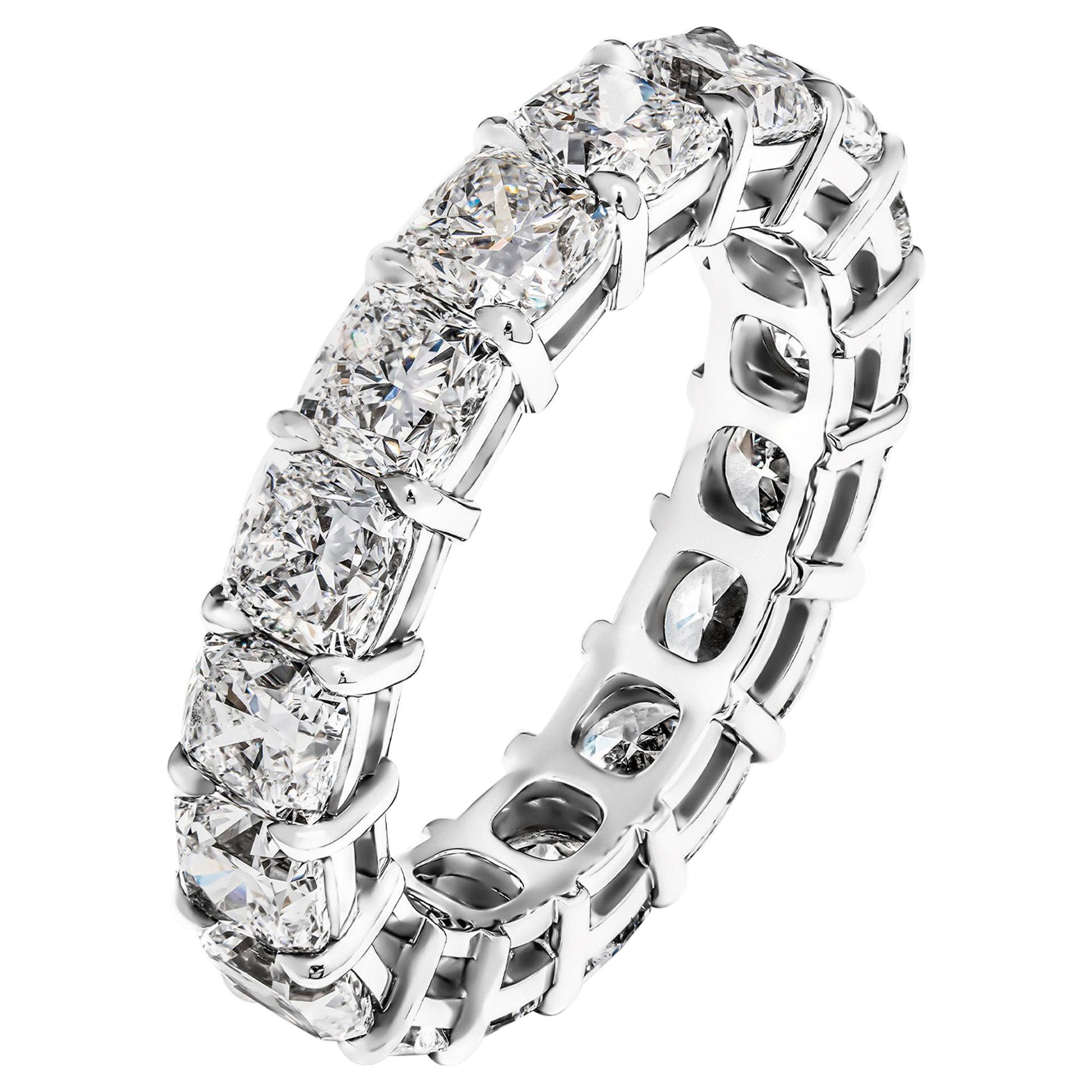 Eternity Band with 6.15 Carat Cushion Cut Diamonds