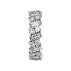 Eternity Band with Baguette and Round Diamonds