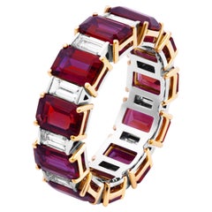 Eternity Band with Diamond and Rubies