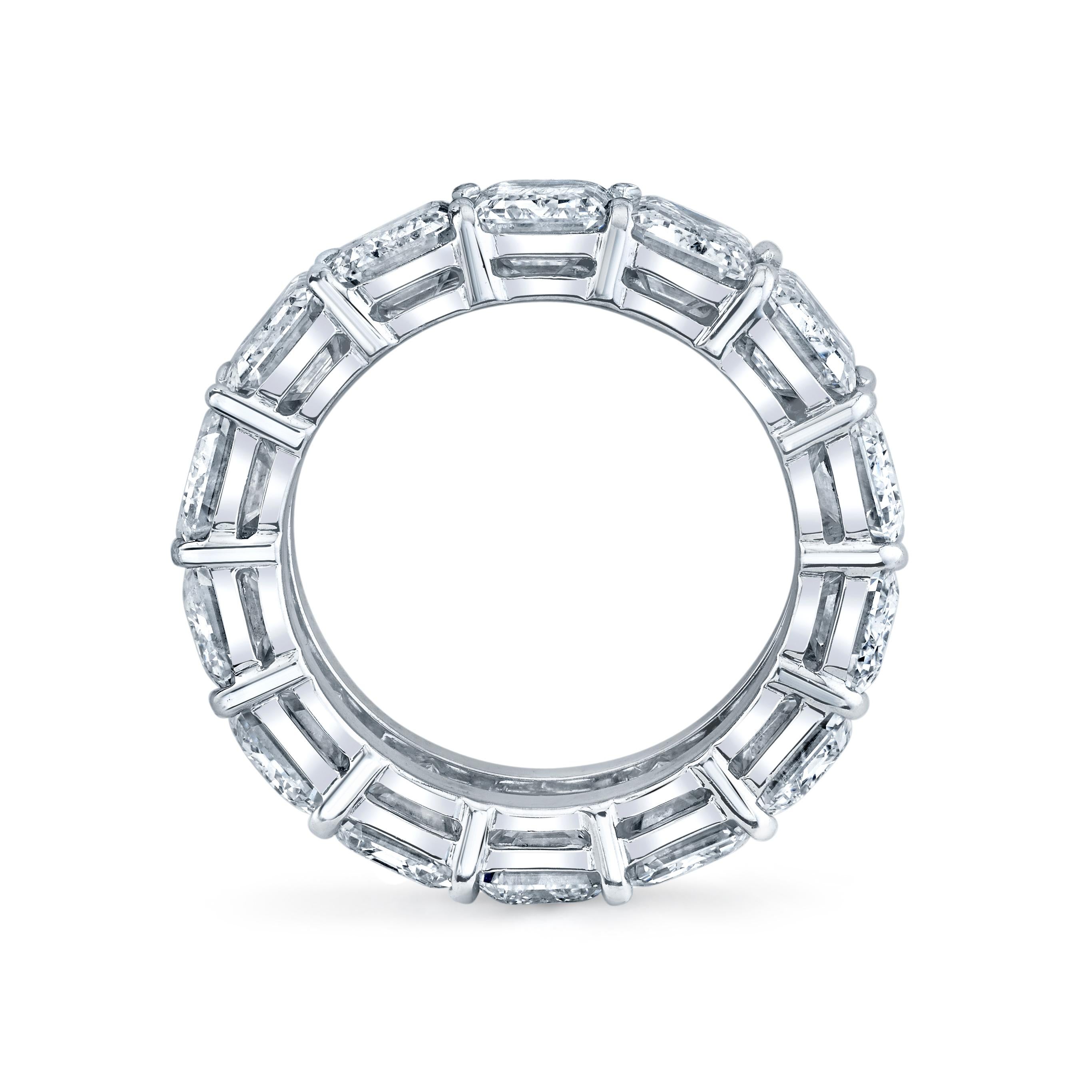 emerald cut eternity band