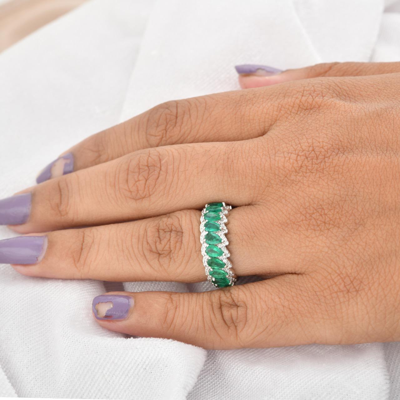 antique emerald eternity ring