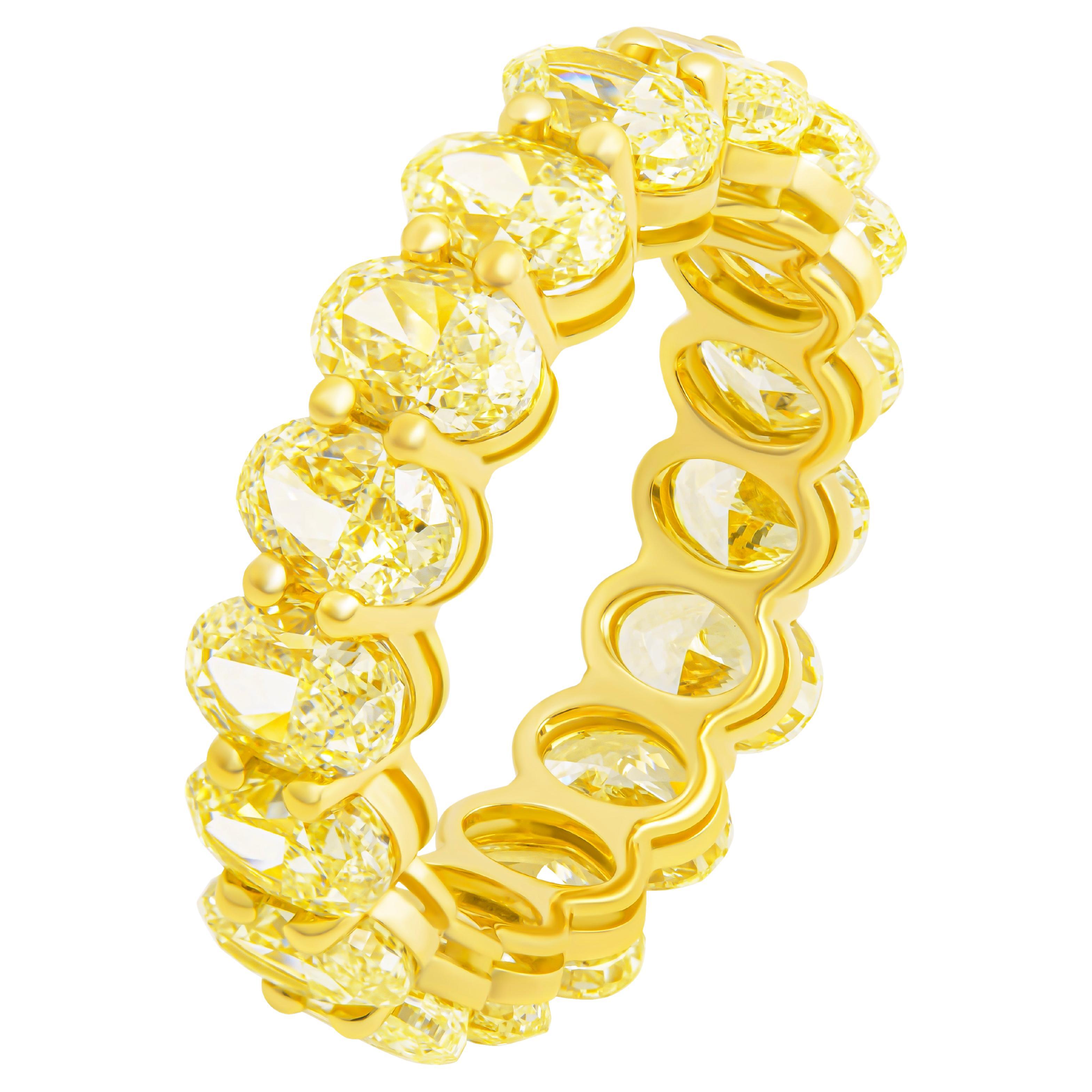 Eternity Band with Fancy Yellow Oval Diamonds 0.40ct each