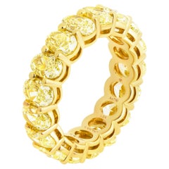 Eternity Band with Fancy Yellow Oval Diamonds 7.36ct