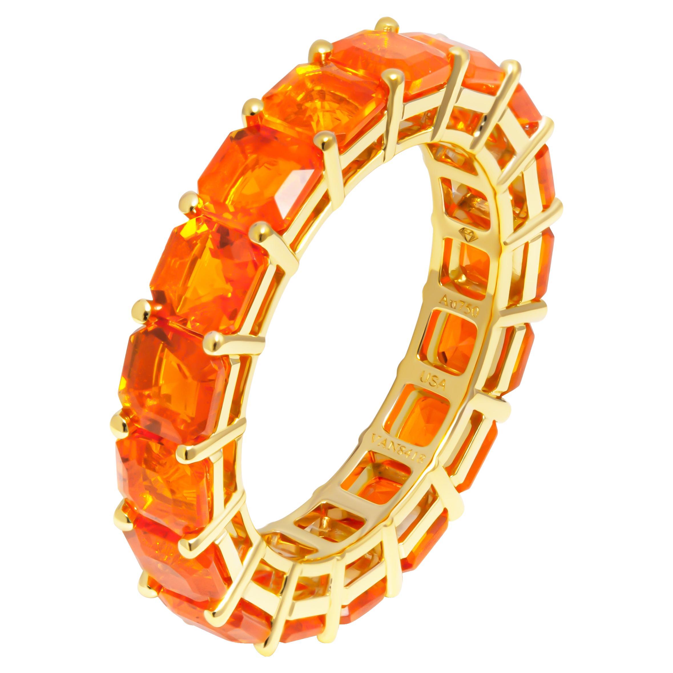 Eternity Band with Fire Opals For Sale