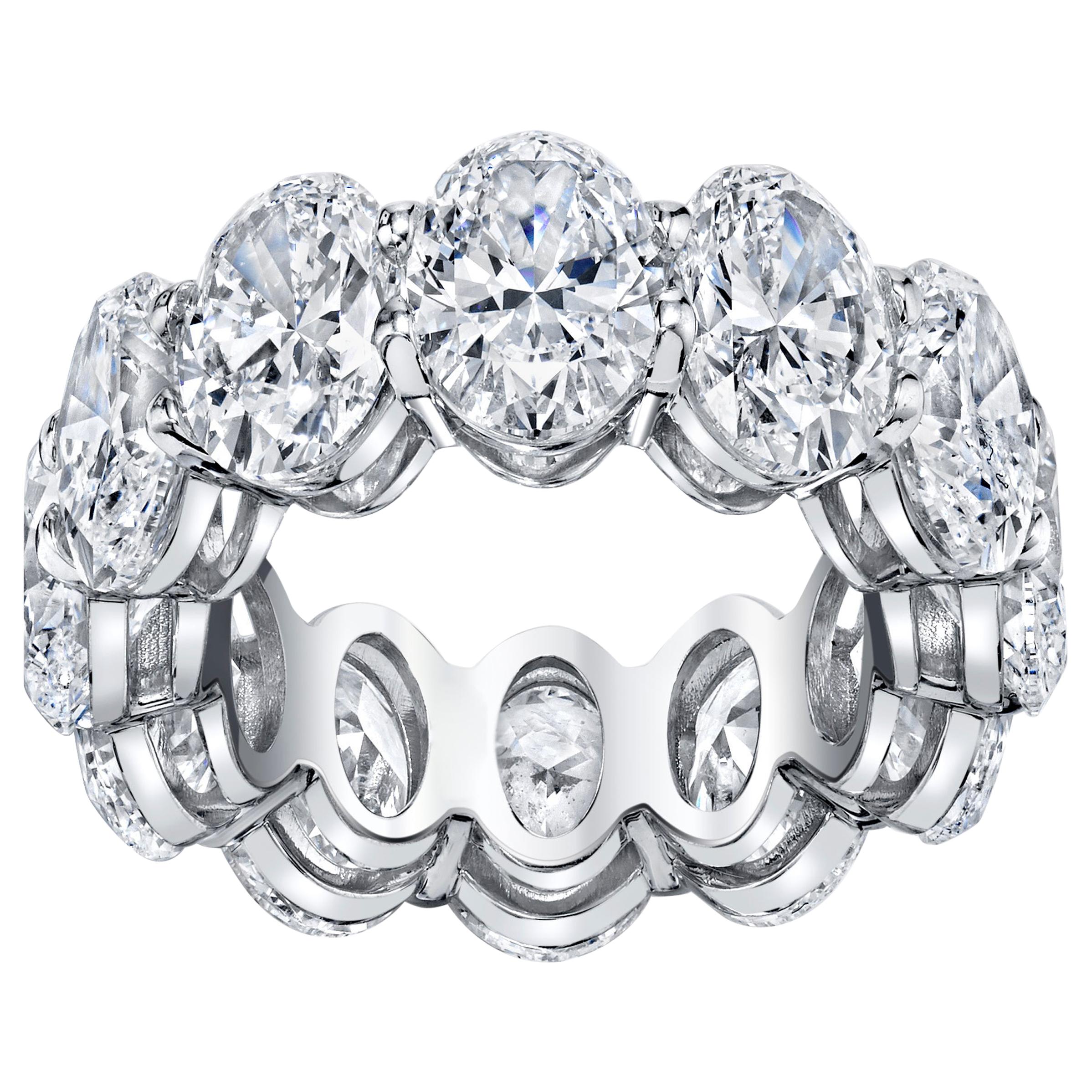Bracelet d'éternité avec diamants taille ovale