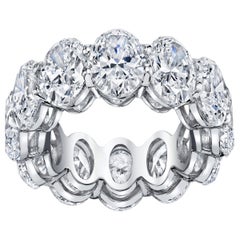 Used Eternity Band with Oval Cut Diamonds