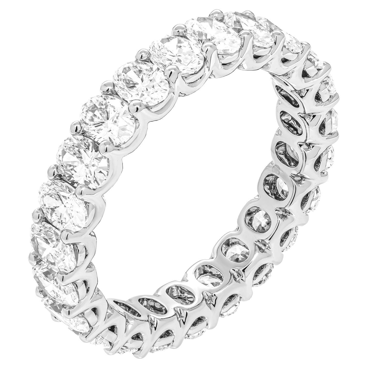 Eternity Band with Oval Diamonds For Sale