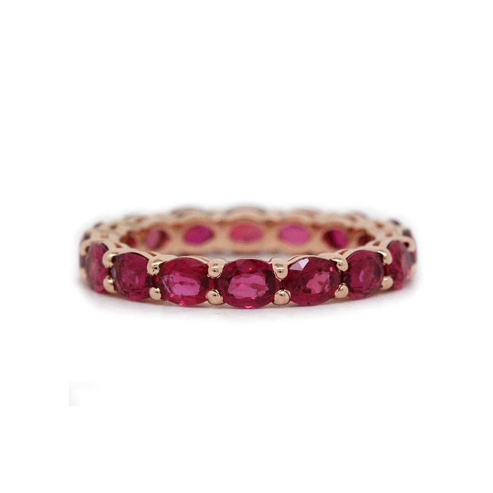 ruby eternity band rose gold