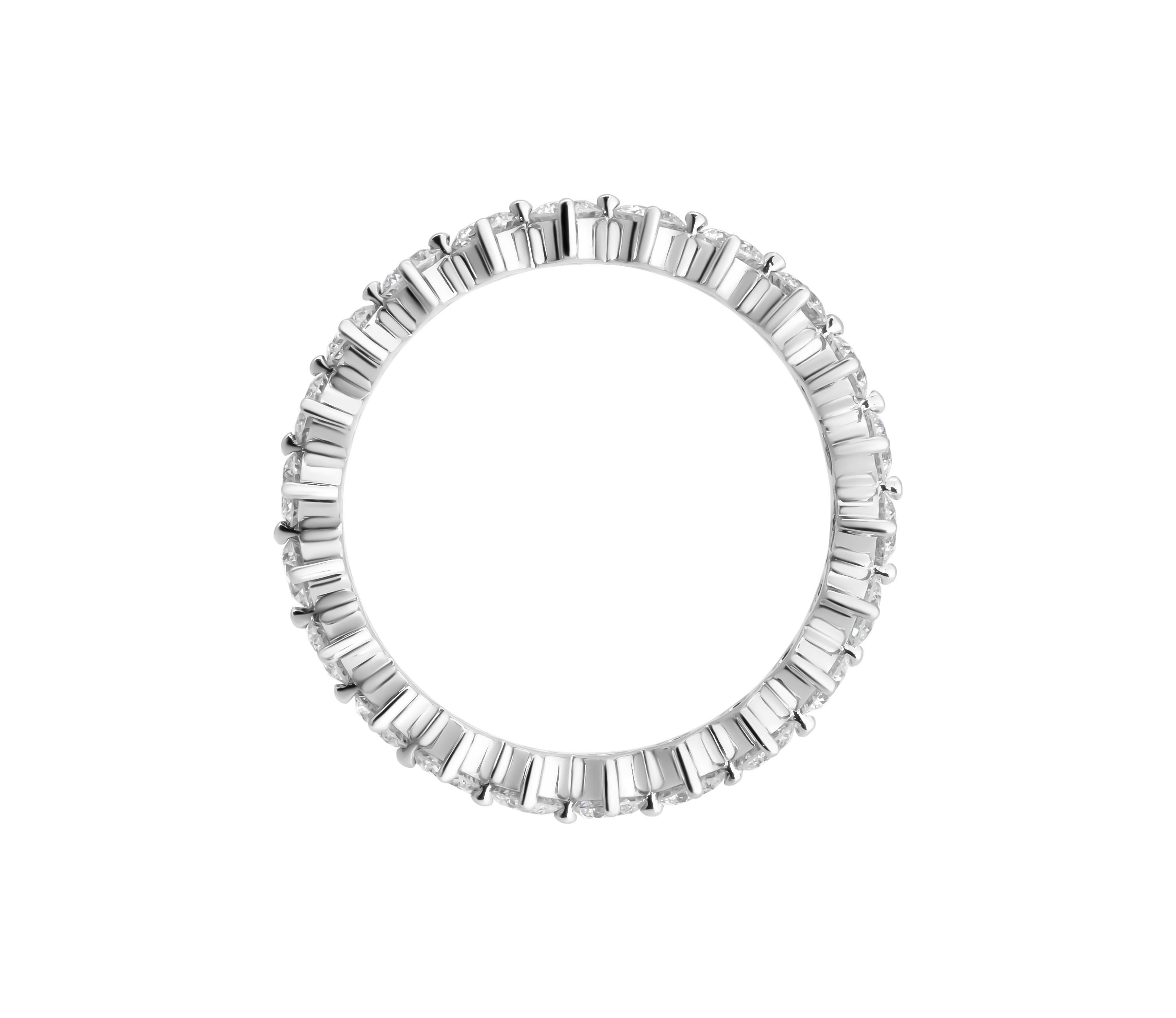 Modern Eternity band with Round Diamonds For Sale