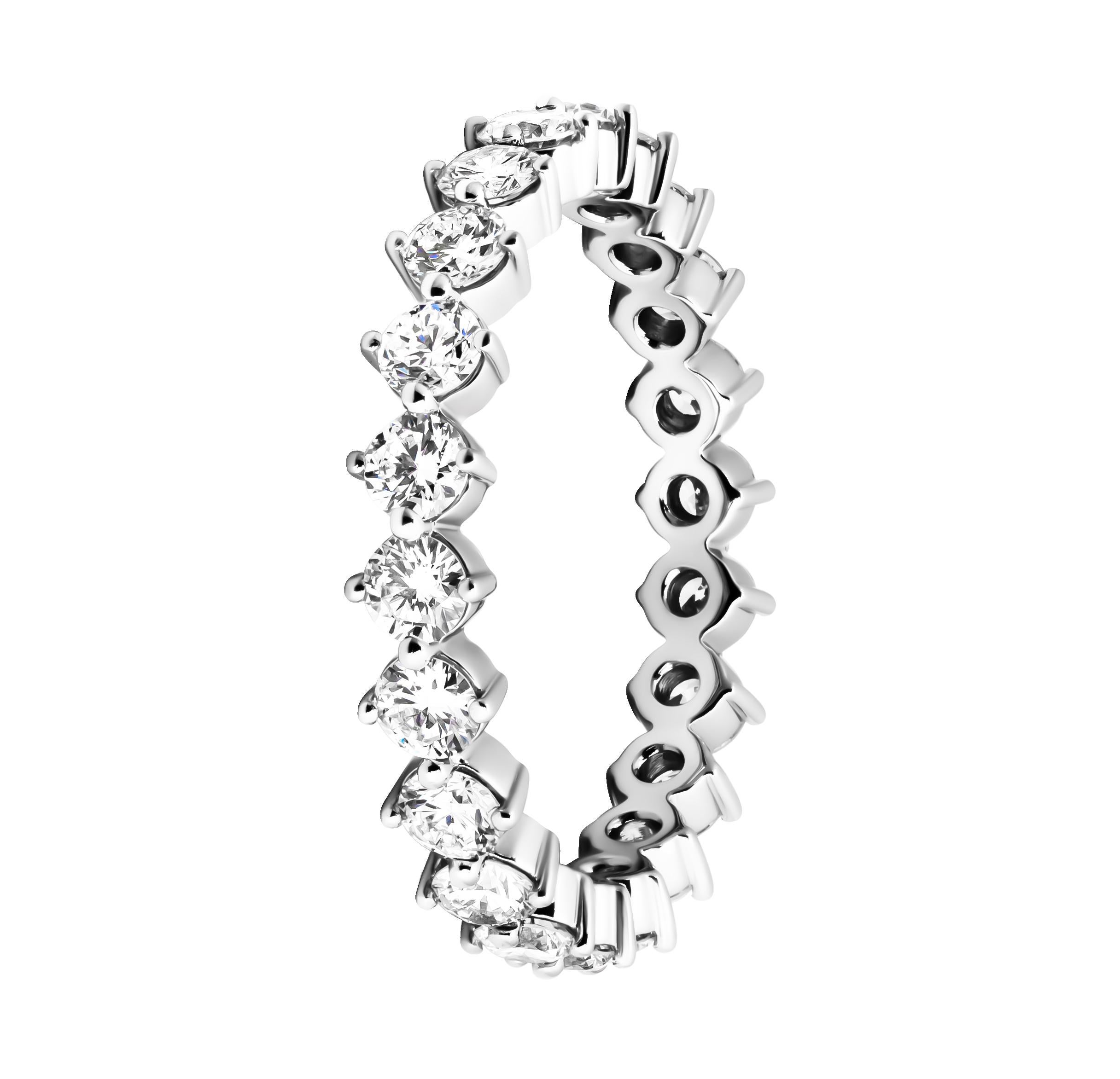 Round Cut Eternity band with Round Diamonds For Sale