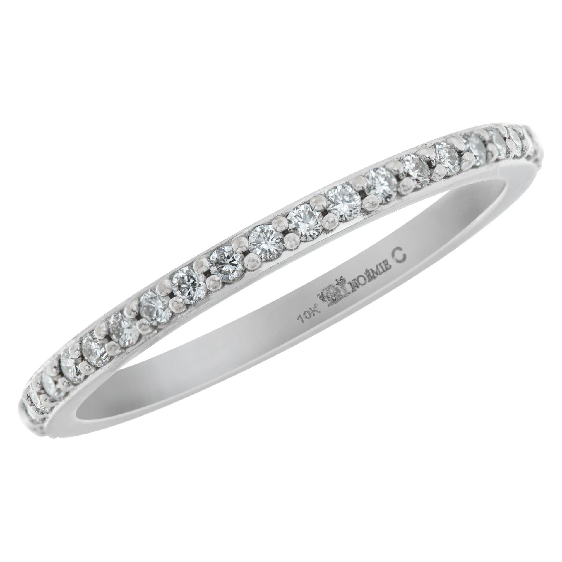 Fascia per l'eternità con diamante in oro bianco 18 carati In condizioni ottime in vendita a Surfside, FL