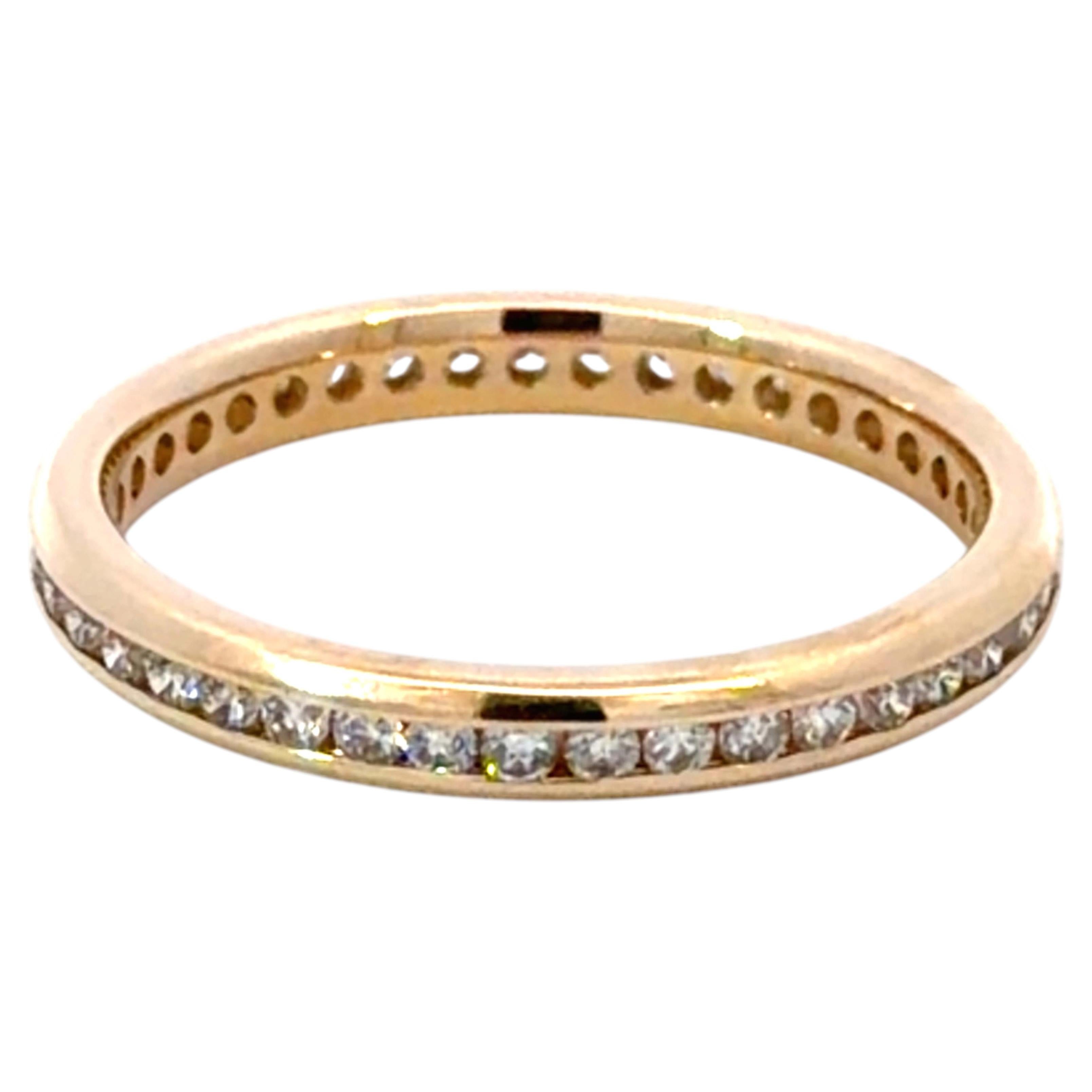 Eternity Diamond Band Ring 14k Yellow Gold 2.7 mm