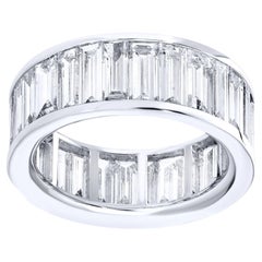 Anello Eternity Diamond Band Taglio Baguette 6,33 Carati Platino