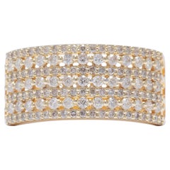 Breiter Ewigkeits-Diamantring aus 14k massivem Gold (zertifiziert)