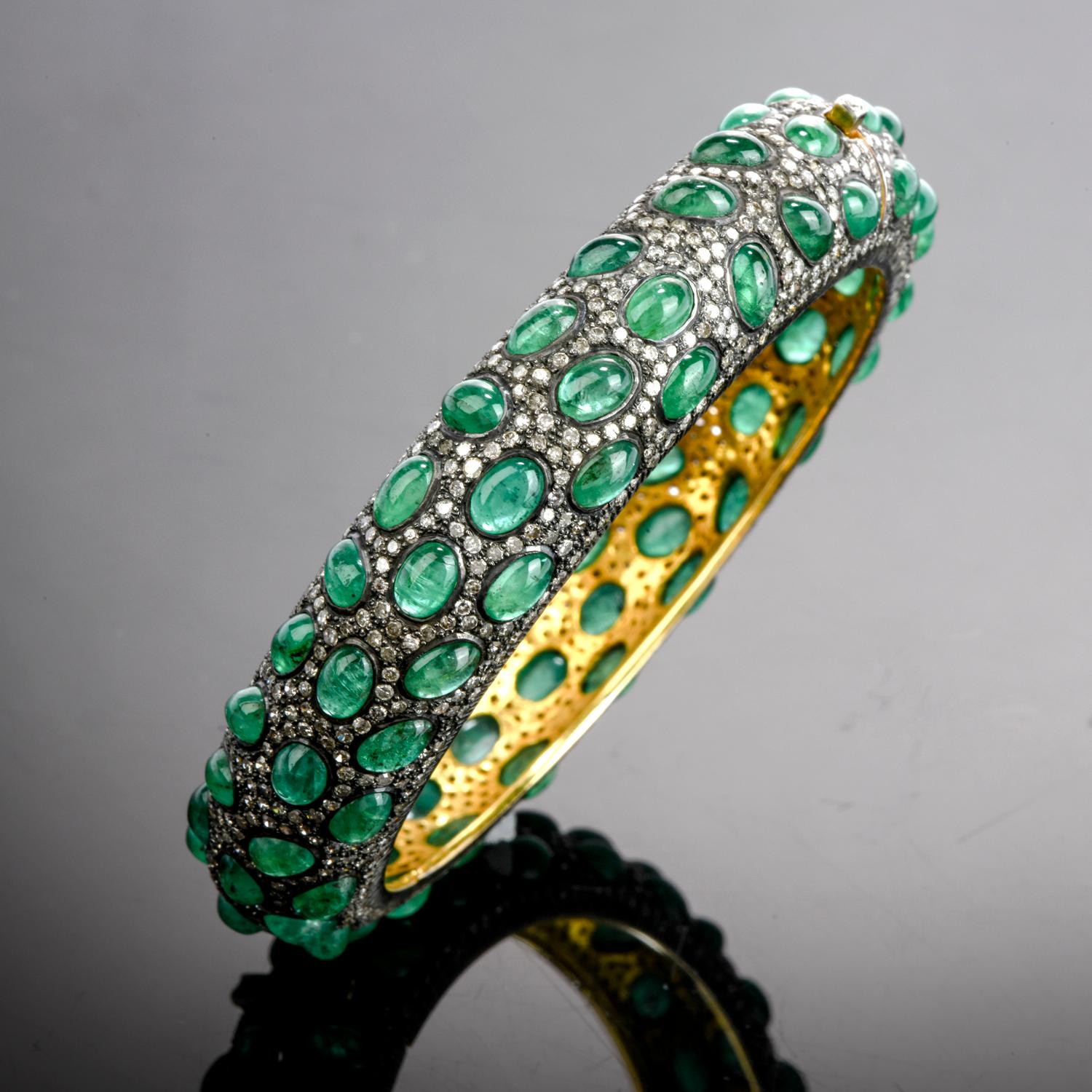 diamond emerald bangles